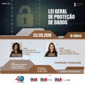 Palestra aborda Lei Geral de Proteção de Dados nesta terça-feira